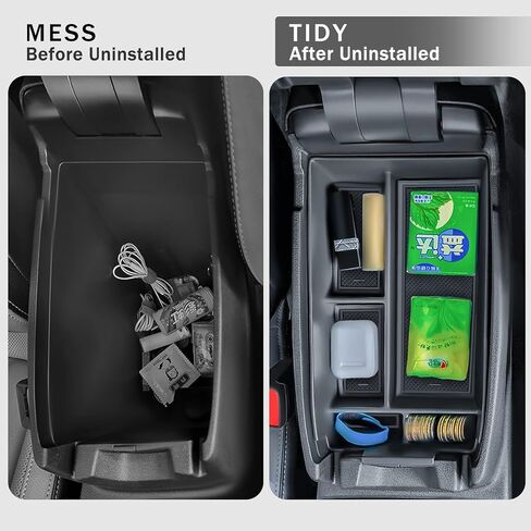 Center Console Organizer Tray Compatible with Ford Escape 2020-2023 2024 and Ford Bronco Sport 2021-2023 2024 Accessories,ABS Material Hidden Secondary Storage box -Blcak in Saudi Arabia
