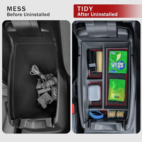 Center Console Organizer Tray Compatible with Ford Escape 2020-2023 2024 and Ford Bronco Sport 2021-2023 2024 Accessories,ABS Material Hidden Secondary Storage box -Blcak in Saudi Arabia