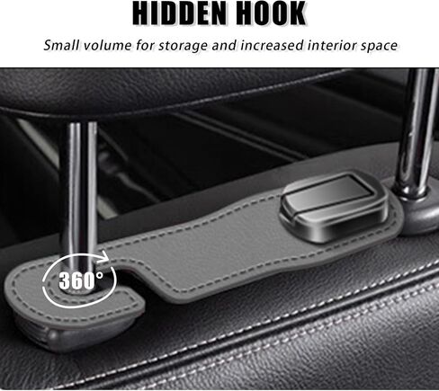 Car Seat Hooks, Magnetic Leather Purse Hanger, Universal Multifunctional Car Bag Hooks, Car Accessories Interior for Bag, Back Seat Organizer Car Hidden Hook, Headrest Hooks for Car in Saudi Arabia