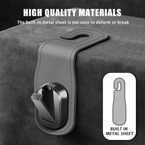 Car Seat Hooks, Magnetic Leather Purse Hanger, Universal Multifunctional Car Bag Hooks, Car Accessories Interior for Bag, Back Seat Organizer Car Hidden Hook, Headrest Hooks for Car in Kuwait
