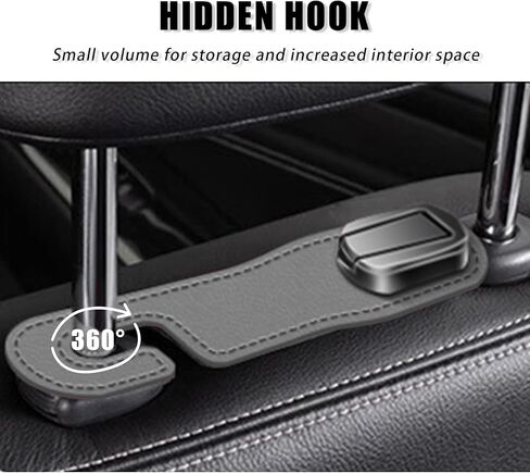Car Seat Hooks, Magnetic Leather Purse Hanger, Universal Multifunctional Car Bag Hooks, Car Accessories Interior for Bag, Back Seat Organizer Car Hidden Hook, Headrest Hooks for Car in Kuwait