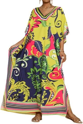 Bsubseach Womens Caftan Swimsuit Cover Ups for Swimwear Boho Maxi Dress Summer Beach Outfits in Saudi Arabia