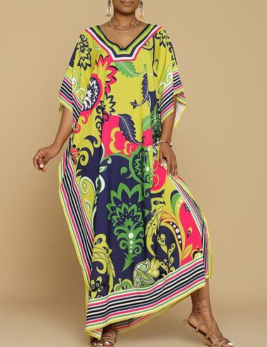 Bsubseach Womens Caftan Swimsuit Cover Ups for Swimwear Boho Maxi Dress Summer Beach Outfits in Saudi Arabia