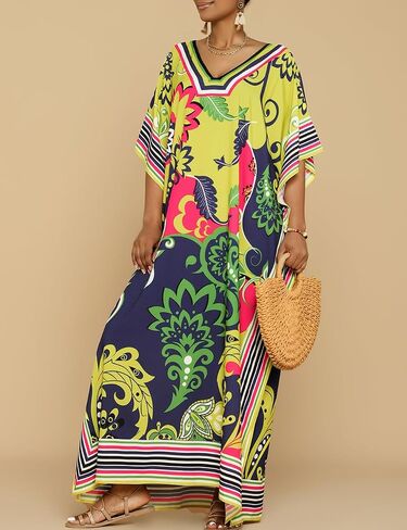 Bsubseach Womens Caftan Swimsuit Cover Ups for Swimwear Boho Maxi Dress Summer Beach Outfits in Saudi Arabia
