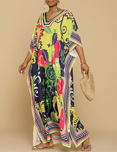 Bsubseach Womens Caftan Swimsuit Cover Ups for Swimwear Boho Maxi Dress Summer Beach Outfits in Saudi Arabia