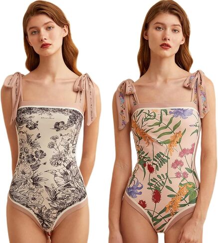 ملابس سباحة قطعة واحدة زهرية قابلة للعكس للنساء in Kuwait