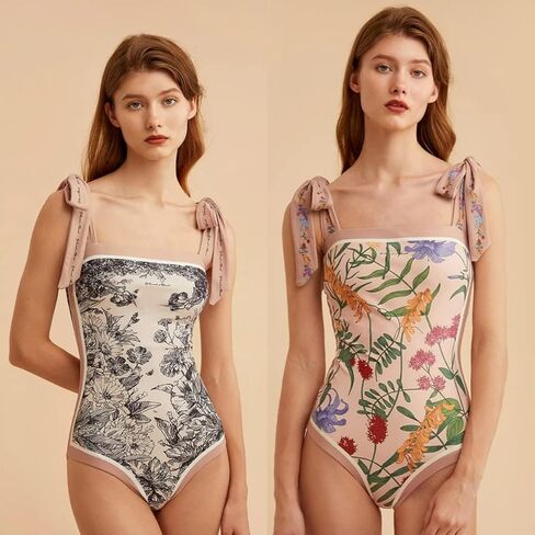 ملابس سباحة قطعة واحدة زهرية قابلة للعكس للنساء in Kuwait