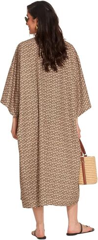 Gottex Women's Standard Beach Life Mika Short Sleeves Kimono One Size, Lee Black in Saudi Arabia