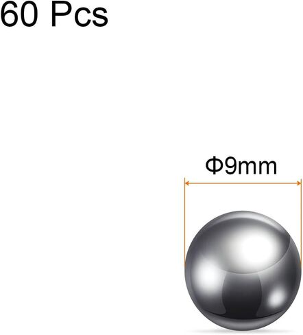 60pcs Precision Balls 9mm Diameter 304 Stainless Steel for Bearings in Saudi Arabia