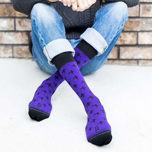 Sock Religious Repent and Believe In The Gospel Lent Purple With Black Trim Men's and Women's One Size Fits Most Polyester Blend Catholic Inspirational Fun Crew Socks, Adult in Kuwait