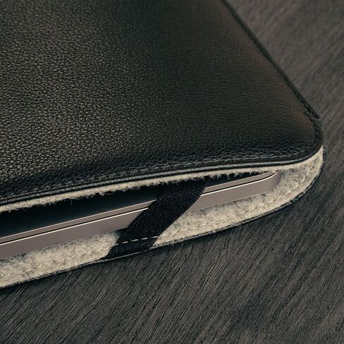 حافظة TORRO MacBook - حافظة MacBook من الجلد الأصلي متوافقة مع Apple MacBook Pro مقاس 15 بوصة/16 ​​بوصة (أسود) in Saudi Arabia