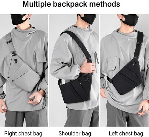 North Carry Slim Sling Bag,Fashion Anti-thief Slim Sling Bag,2023 New North Carry Slim Sling Bag for Women & Men (Color : Black left shoulder) in Saudi Arabia