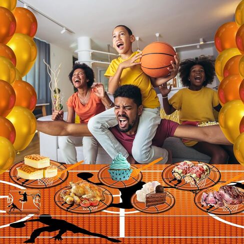 96PCS Basketball Party Supplies, Basketball Plates and Napkins Dinnerware Sets Boys Birthday Party Decorations Basketball Theme Tableware Set Includes Basketball Paper Plates Napkins Forks Serve 24 in Saudi Arabia