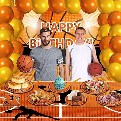96PCS Basketball Party Supplies, Basketball Plates and Napkins Dinnerware Sets Boys Birthday Party Decorations Basketball Theme Tableware Set Includes Basketball Paper Plates Napkins Forks Serve 24 in Saudi Arabia