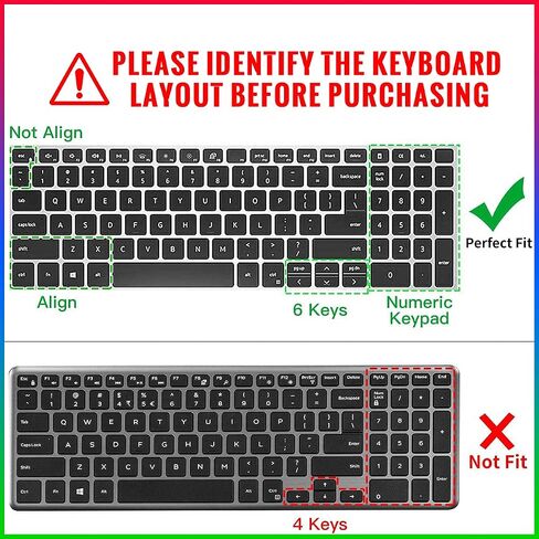 Keyboard Cover for Dell 2021 2020 2019 Inspiron 15 5501 5502 5505 5508 5584 5590 5593 5598 15.6",Inspiron 15 7000 7590 7591 7501 7506 7706 7790, Vostro 7590 5590 7500,Protector Skin-Candy Mint Green in Saudi Arabia
