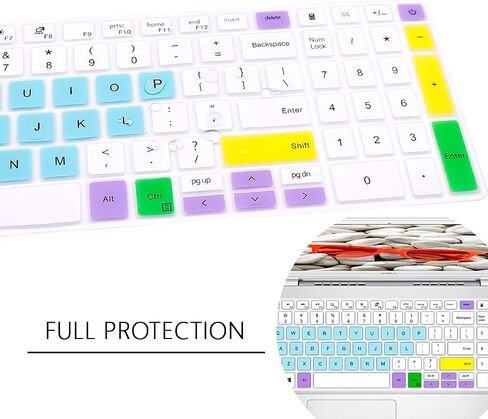 Keyboard Cover for Dell 2021 2020 2019 Inspiron 15 5501 5502 5505 5508 5584 5590 5593 5598 15.6",Inspiron 15 7000 7590 7591 7501 7506 7706 7790, Vostro 7590 5590 7500,Protector Skin-Candy Mint Green in Saudi Arabia