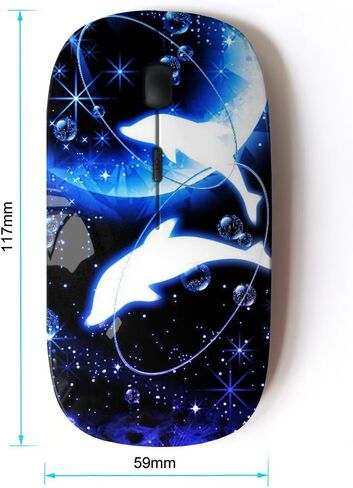 [ ماوس لاسلكي بصري 2.4G [ Crescent Moon Dolphins Sea ] in Saudi Arabia