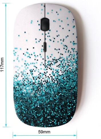 [ Optical 2.4G Wireless Mouse [ Balloons Dots Sky Beige Teal ] in Saudi Arabia