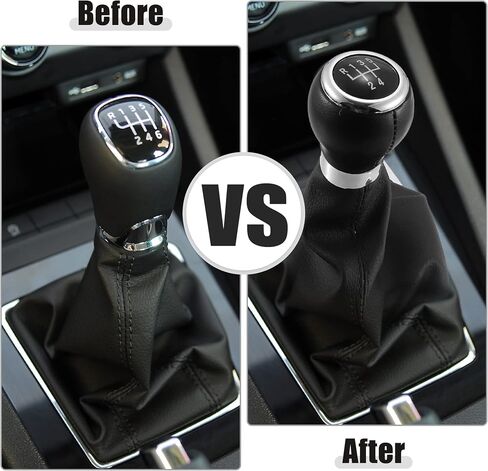 ACROPIX Gear Lever Stick Shifter Handle 5 Speed Manual Gear Stick Shift Knob Transmission with Dust Cover Fit for VW Passat 3C B6 - Pack of 1 Black in Saudi Arabia