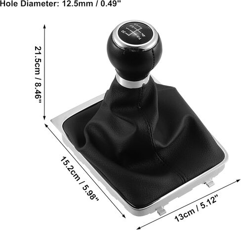 ACROPIX Gear Lever Stick Shifter Handle 5 Speed Manual Gear Stick Shift Knob Transmission with Dust Cover Fit for VW Passat 3C B6 - Pack of 1 Black in Saudi Arabia