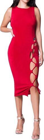 فستان MorwenVeo النسائي المثير بدون أكمام وأربطة Bodycon فستان قصير للنادي in Kuwait