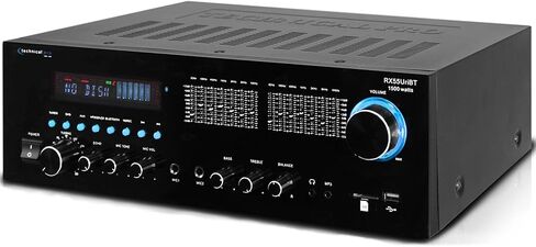 جهاز استقبال احترافي بقدرة 1500 واط مع مدخلات USB وبطاقة SD مع توافق Bluetooth، ومدخلين للميكروفون، و5 نطاقات EQ، وراديو FM، ومدخلات SD/USB in Kuwait