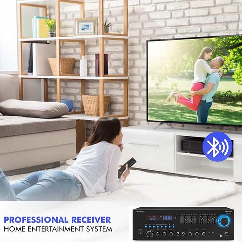 جهاز استقبال احترافي بقدرة 1500 واط مع مدخلات USB وبطاقة SD مع توافق Bluetooth، ومدخلين للميكروفون، و5 نطاقات EQ، وراديو FM، ومدخلات SD/USB in Kuwait