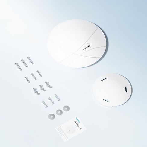 Ultra-Thin Wi-Fi 6 Access Point, 802.11ax, 2.4G 574Mbps + 5G 2400Mbps, POE 802.3af/at, 12V DC Power, MU-MIMO, OFDMA,15KV ESD Protection,PoE/DC Adapter Not Included in Kuwait