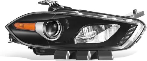 DNA MOTORING أمامي، مجموعة المصابيح الأمامية على طراز OE من المصنع الأيمن (الأيمن) متوافقة مع Dodge Dart 2013-2016/مع مصباح هالوجين أمامي من المصنع، OEM-HL-0299-R in Saudi Arabia