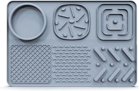 بساط لعق للكلاب مضاد للبلع، بساط لعق القطط مزود بقاعدة شفط قوية، لعبة ألغاز للكلاب لتقليل الملل، وسادة لعق زبدة الفول السوداني للقطط، أزرق، 11.5 بوصة × 8 بوصة in Kuwait