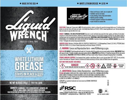 Liquid Wrench L616/4-4PK White Lithium Grease - 10.25 oz., (Case of 4) in Saudi Arabia