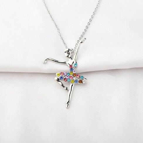 FUSTMW Ballerina Necklaces Ballet Dancer Bracelet Ballet Gifts Ballerina Gift Ballet Jewelry Ballet Girl Recital Lover Gift for Her in Saudi Arabia