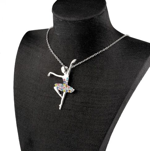 FUSTMW Ballerina Necklaces Ballet Dancer Bracelet Ballet Gifts Ballerina Gift Ballet Jewelry Ballet Girl Recital Lover Gift for Her in Saudi Arabia