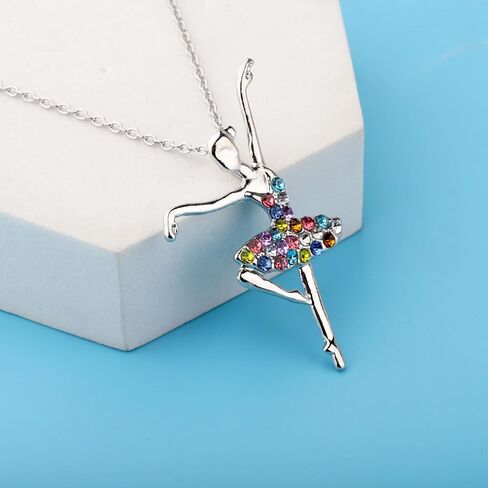 FUSTMW Ballerina Necklaces Ballet Dancer Bracelet Ballet Gifts Ballerina Gift Ballet Jewelry Ballet Girl Recital Lover Gift for Her in Saudi Arabia