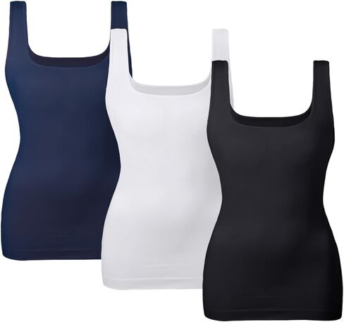 EUYZOU Women's Tummy Control Shapewear Tank Tops Seamless Square Neck Compression Tops Slimming Body Shaper Camisole in Saudi Arabia