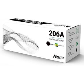 206A Black Toner Cartridge with Chip (1 Pack) Compatible Replacement for HP 206A Toner Cartridge for HP LaserJet Pro M255 M255dw MFP M282 M282nw M283 M283fdw M283fdn Printers W2110A