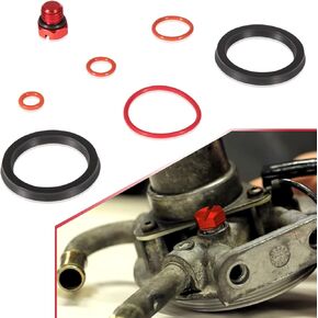 6.6L Duramax Fuel Filter Head Primer Seal Rebuild Kit & Air Bleeder Screw for 2001-2013 GM Duramax Fuel Filter Primer