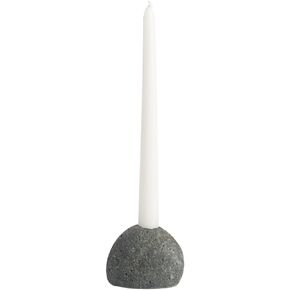 Handcrafted Single Stone Candleholder - Natural Stone Decor for Indoor and Outdoor Use - Unique Focal Point and Rustic Home Decor Centerpiece