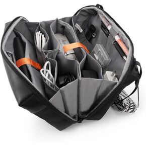 حقيبة كاميرا Cwatcun 4L Tech Pouch حقيبة منظم إلكترونيات للكابل، كاميرا رقمية Vlog، هاتف محمول، بطاريات، شواحن، منظمة بطاقات SD للتصوير الفوتوغرافي، حقيبة تخزين صغيرة للملحقات المحمولة in Kuwait