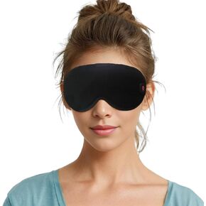 Heated Eye Mask, Vowleike 3D Cordless Washable Warm Eye Compress for Dry Eyes, Electric Temperature Controlable Eye Heating Pad for Stye, Drain and Fatigue Eyes (Black)