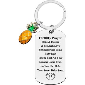 Xiahuyu IVF Gifts for Women IVF Infertility Gift IVF Pineapple Gifts Keychain Fertility Prayer Gift IVF Support Gift IVF Pregnant Wish Gift IVF Encouragement Gift IVF Gift for Infertility Mom