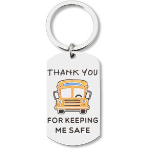 سائق الحافلة التقدير الهدايا المفاتيح للرجال النساء شكرا لك الهدايا لسائقي الحافلات المدرسية التقاعد عيد الميلاد هدايا عيد ميلاد له - شكرا لك على إبقائي آمنة سلاسل المفاتيح in Kuwait