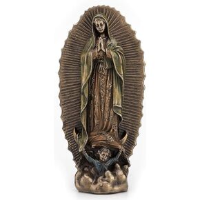 Veronese Design 6 1/8" Our Lady Of Guadalupe Virgin Mary Religious Statue Cold Cast Resin Bronze Finish Home Decor Figurine