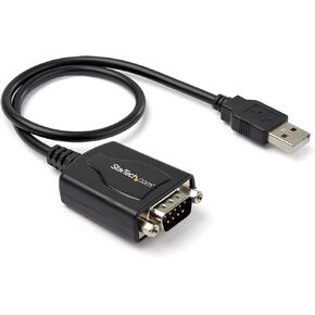 StarTech.com USB to Serial Adapter - 1 Port - COM Port Retention - Texas Instruments TIUSB3410 - USB to RS232 Adapter Cable (ICUSB2321X),Black