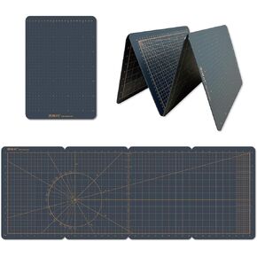 iMAT™ Flip Cutting Mat_type_M، ذاتية الشفاء، قابلة للطي، الحد الأدنى قريب من A4 بحد أقصى 13.78 بوصة × 37.8 بوصة، طباعة على الوجهين، جانب واحد: بوصة، جانب واحد: سم، يستخدم في الحرف اليدوية (أخضر هنتر)