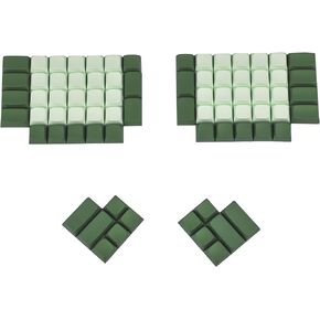 YMDK ZDA Similar to XDA Keycaps Thick PBT Matcha Dye-sublimation Keycap Set for Ergo Ergodox Lily58 Planck Preonic (Dye Sub Alphabet)
