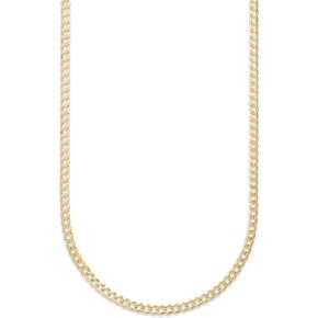 PORI JEWELERS 14K Solid Yellow Gold 2.65mm Cuban Curb Link Chain Necklace- Made in Italy