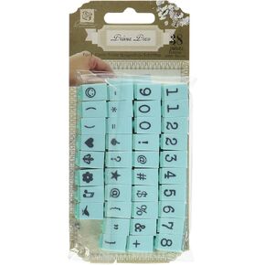 Prima Marketing Prima Press Alphabet Stamp Set, 0.25-Inch, Characters No.4
