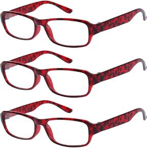 Reading Glasses +4.50 to +6.00 Classic Readers 3 Pairs Eyewear Office Mens Womens Black and Tortoise Spectacles