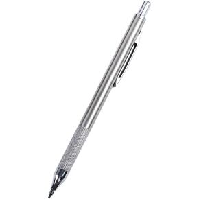 1Pc Sliver Automatic Pencil, Movable Pencil, Propelling Pencil, Stainless Steel Mechanical Pencil, Metal Mechanical Pencils Office Products(1.3mm)